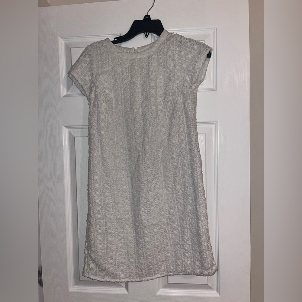 Banana Republic White Textured Mini Dress